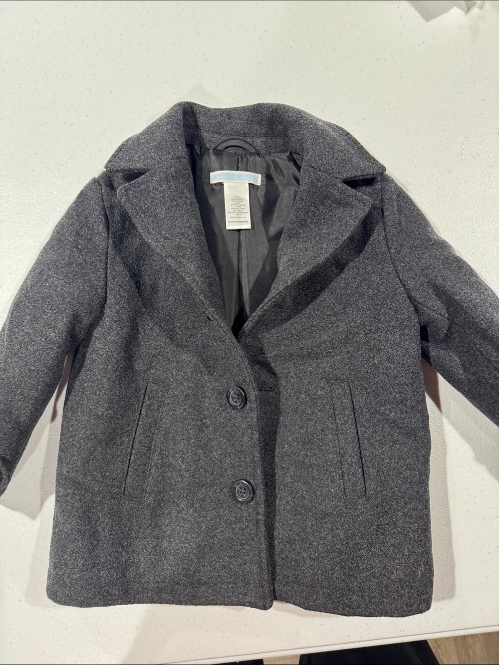 Wool-Blend Dark Gray toddler jacket